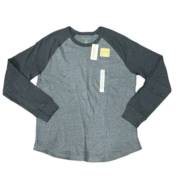 Men's Sonoma Medium 38 - 40 Crew Thermal Shirt Grey Charcoal Waffle Knit NWT - Picture 3 of 8